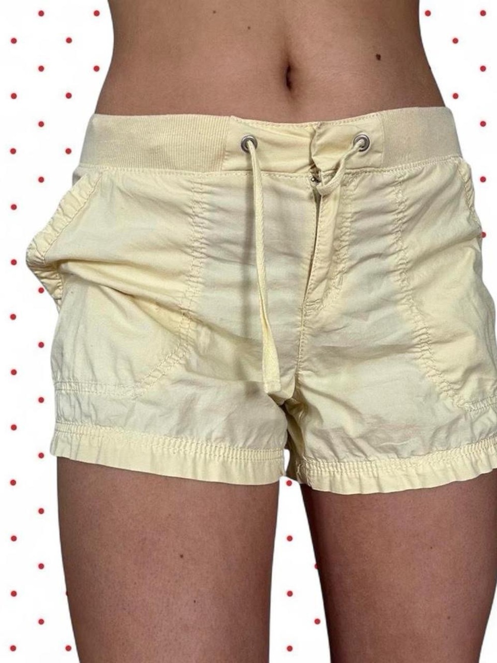 Style & Co. Light Yellow Drawstring Cargo Shorts